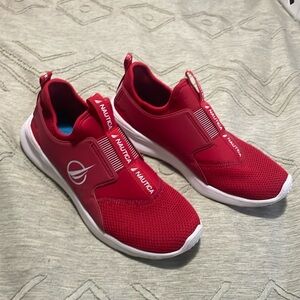 Nautica Women’s Slip On Athletic Shoes. Red and White. Size 7.5